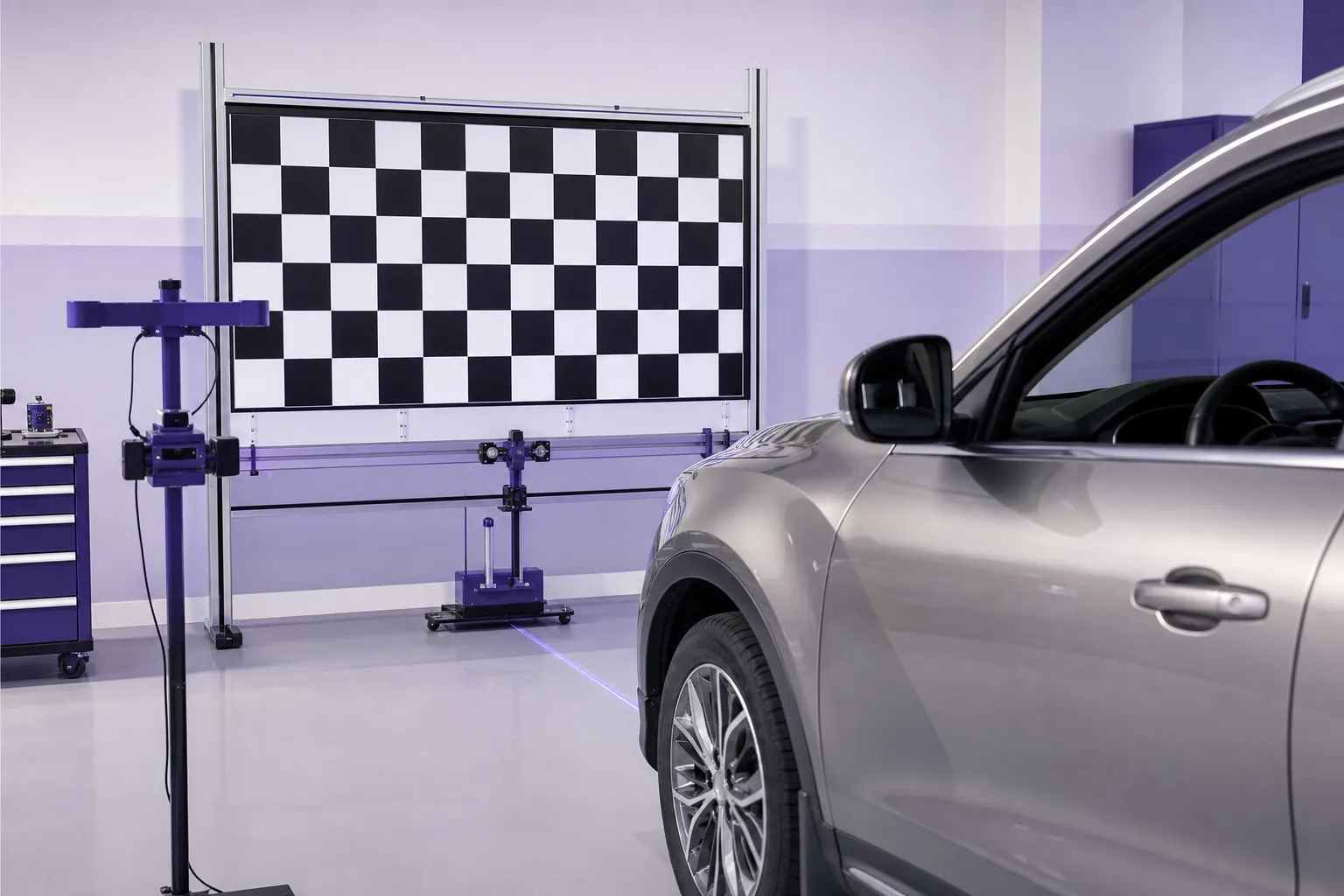 ADAS-Kalibrierung mit Zielwand nach Windschutzscheibentausch, Artikelbild 1200x675