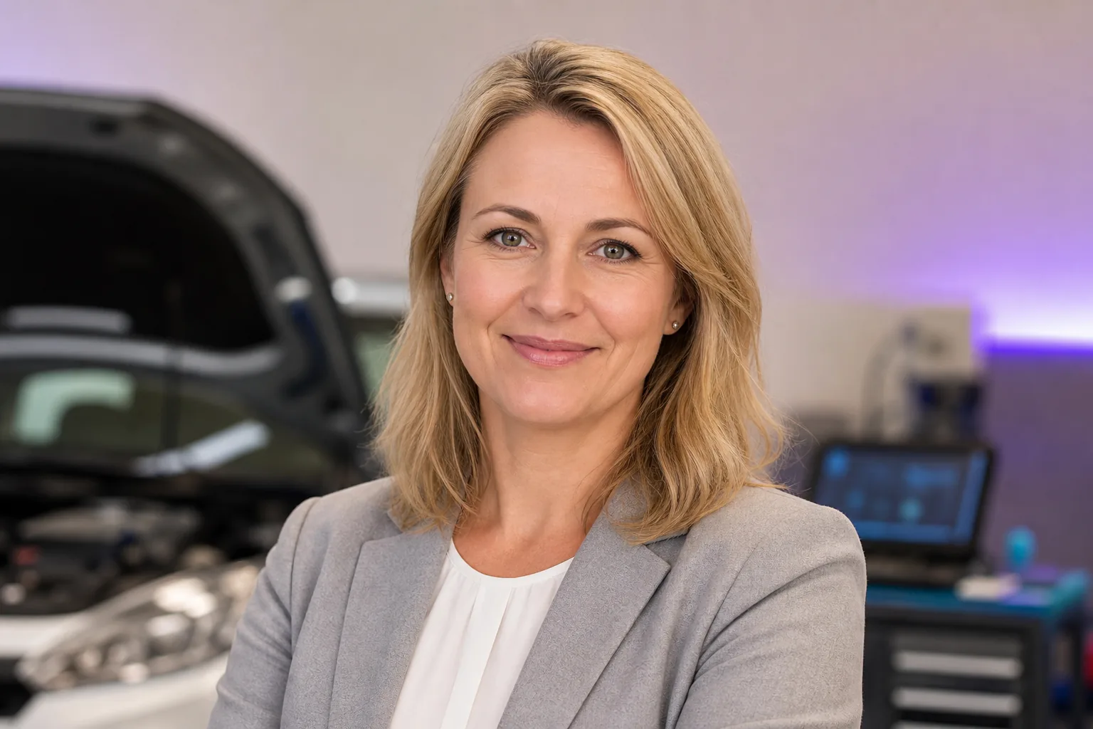 Sabine Hofmann — Expertin Fahrzeugelektronik bei teakettlesof, Porträt 400x400